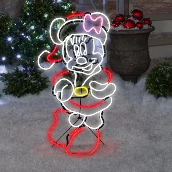 Gemmy Disney Christmas Mickey & Minnie Mouse 29-in Sculpture with LED Lights - Picture 2 of 8